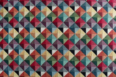 Geometrik çok renkli tekstil arka plan deseni