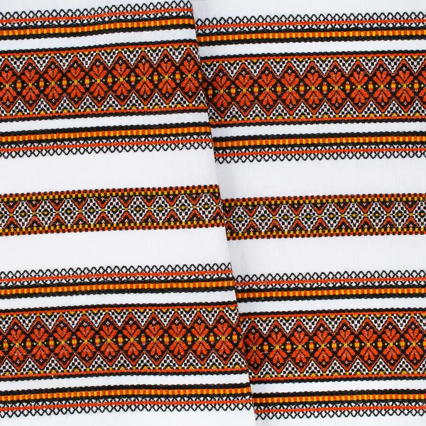 Decorative Ukrainian fabric. napkins and ethnic clothes — Stock Photo, Image