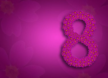 Şekil 8 Mor Primula çiçekoluşur. Çiçek dekorasyonu. Tebrik kartı.