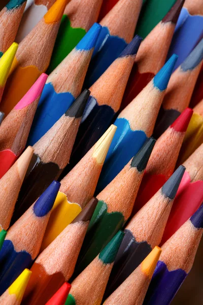 Heldere scherpe potloden zijn klaar voor tekening — Stockfoto
