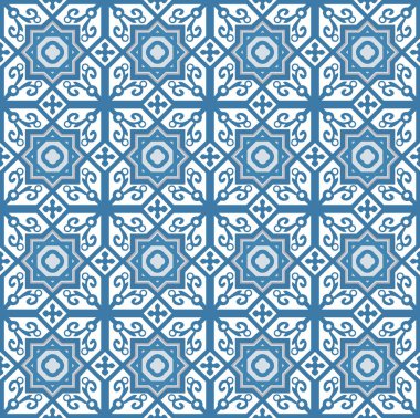 Mavi Arapça çini deseni