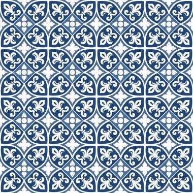 Mavi portekizce fayans deseni