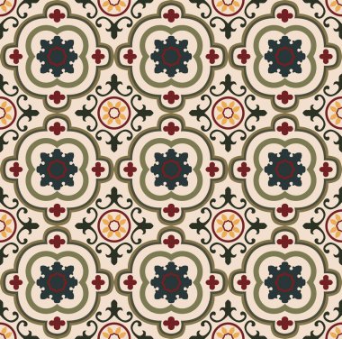 Vintage dikişsiz çiçek deseni