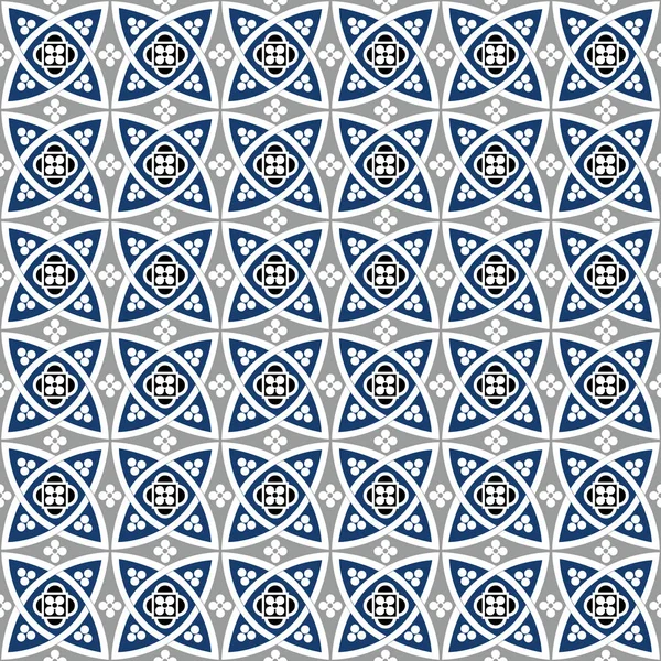 Mavi pürüzsüz geometrik döşeme desenleri