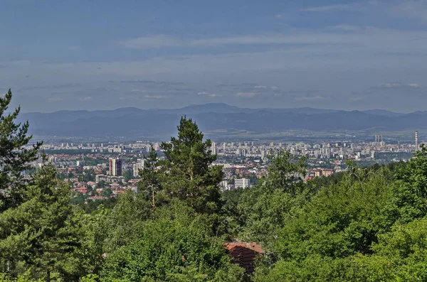 Bulgar başkenti Sofya Vitosha mountain Knyazhevo, Sofya, Bulgaristan, Avrupa tarafından tepesinden Cityscape  