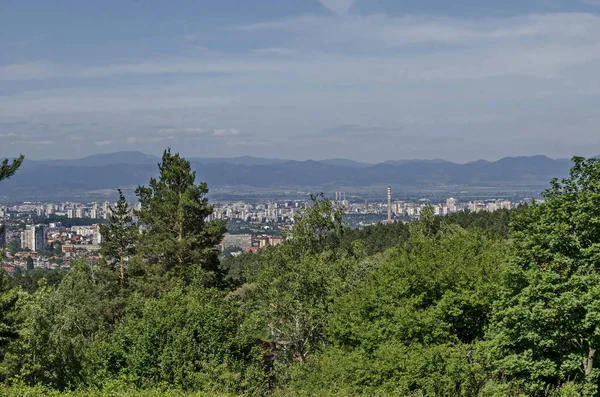 Bulgar başkenti Sofya Vitosha mountain Knyazhevo, Sofya, Bulgaristan, Avrupa tarafından tepesinden Cityscape  