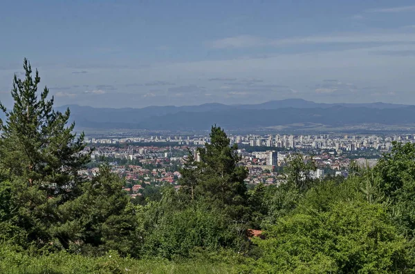 Bulgar başkenti Sofya Vitosha mountain Knyazhevo, Sofya, Bulgaristan, Avrupa tarafından tepesinden Cityscape  