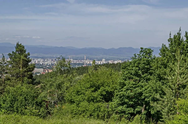Bulgar başkenti Sofya Vitosha mountain Knyazhevo, Sofya, Bulgaristan, Avrupa tarafından tepesinden Cityscape  