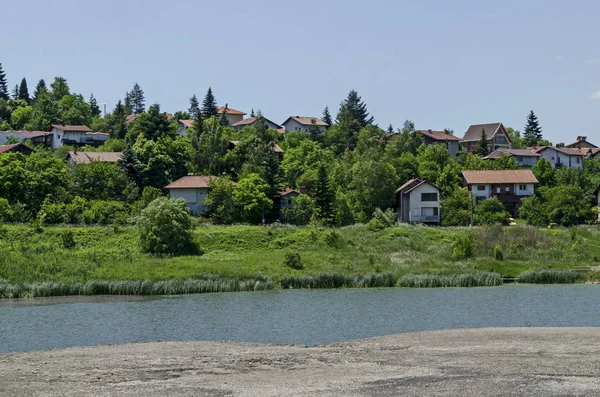 Tavaszi Zöld Erdő Vagy Rush Tisztás Reed Ház Szépség Lakónegyedben — Stock Fotó