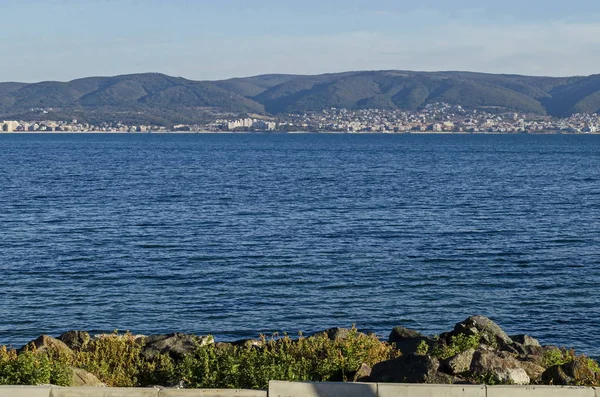 Paysage Marin Station Balnéaire Sur Mer Noire Près Ville Nessebar — Photo