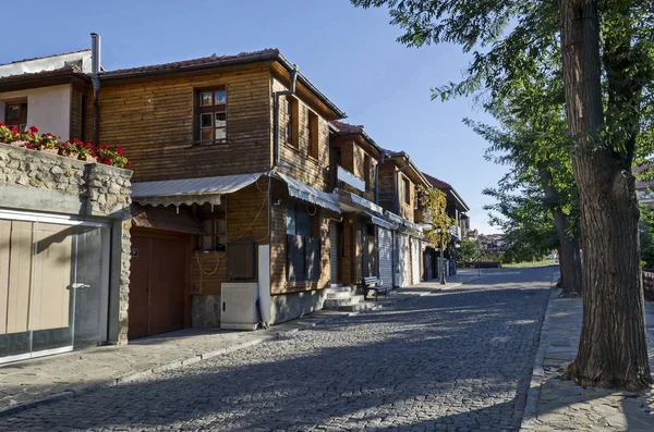 Blick Auf Wohnviertel Mit Antiken Häusern Der Antiken Stadt Nessebar — Stockfoto