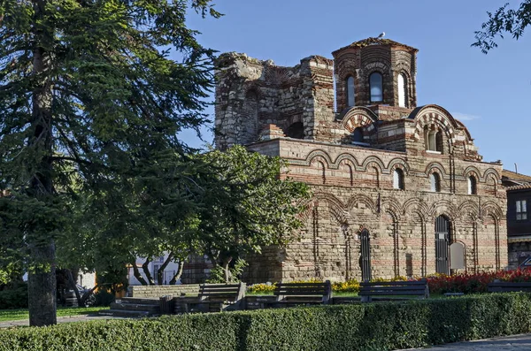 Iglesia Ortodoxa Medieval Crist Pantokrator 13C Antigua Ciudad Nessebar Mesembria —  Fotos de Stock