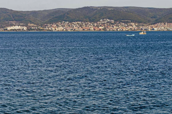 Nesebar Bulharsko Října 2018 Krajina Pobřeží Letoviska Pobřeží Černého Moře — Stock fotografie