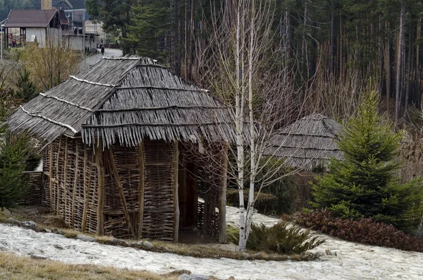 Chavdar Village Bulgaria March 2019 Archaeological Park Topolnitsa Neolithic Houses — Stock Photo, Image