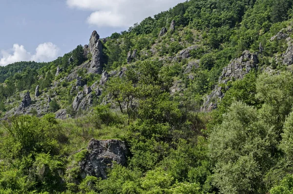 大きくてよく形成された岩は ピークガルバネットやカラスの他の奇妙な形に似ているロゼンスカ山 ブルガリアの最も興味深い自然のランドマークです — ストック写真