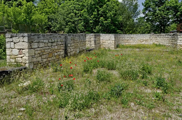 Belső Erődített Fal Régészeti Komplexumban Abritus Mai Város Razgrad Bulgária — Stock Fotó