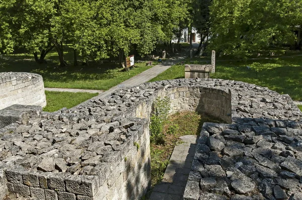Parede Fortificada Externa Complexo Arqueológico Abritus Cidade Atual Razgrad Bulgária — Fotografia de Stock