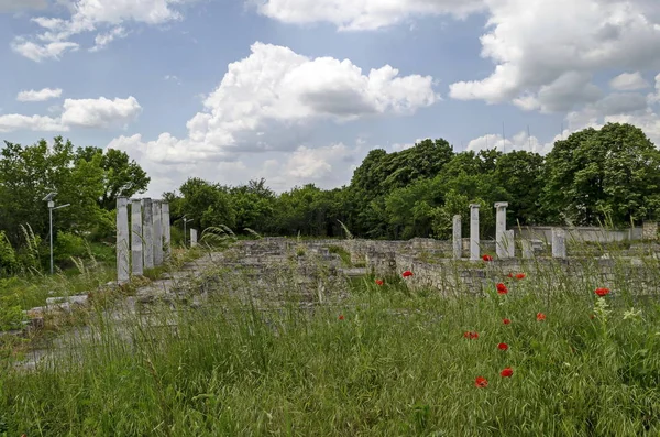 Renovatie Deel Van Ruïne Archeologisch Complex Abritus Voor Bereiden Voor — Stockfoto