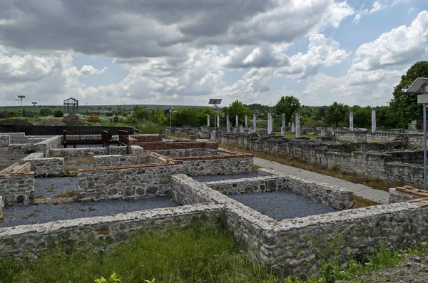 Renovação Parte Ruína Complexo Arqueológico Abritus Prepare Para Turistas Instalação — Fotografia de Stock