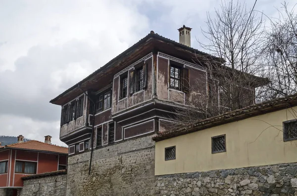 Koprivshtitsa Town Bulgaria März 2019 Authentische Einzigartige Wohngegend Mit Hellen — Stockfoto