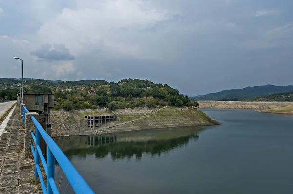 Vista Barragem Topolnitsa Lago Barragem Rio Topolnitsa Parte Aldeia Muhovo — Fotografia de Stock