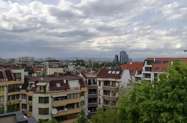 Sofia Bulgaria May 2019 Residential Neighborhood New Modern Houses Backdrop — Stock Photo, Image