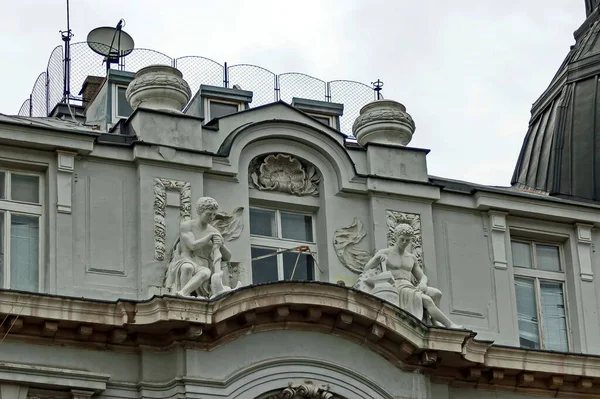 Sofia Bulgaria April 2010 Fragments Old Beautiful Buildings Century Center — Stock Photo, Image