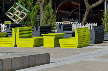 Blagoevgrad, Bulgaristan - 13 Mart 2018: Bulgaristan 'ın Blagoevgrad kentinde dinlenmek için güzel bir yer. Ziyaret yerinde..