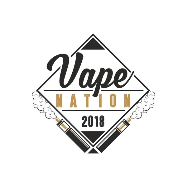 Logotypen Vape Rök Nation — Stock vektor
