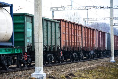 Yük demiryolu tren demiryolu parça seyahat