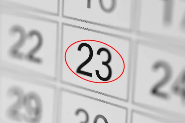 Planner calendar deadline day of the week on white paper 23