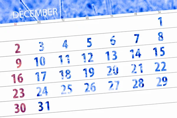 Ημερολόγιο για το σχεδιασμό για το μήνα Δεκεμβρίου 2018, ημέρας προθεσμία — Φωτογραφία Αρχείου
