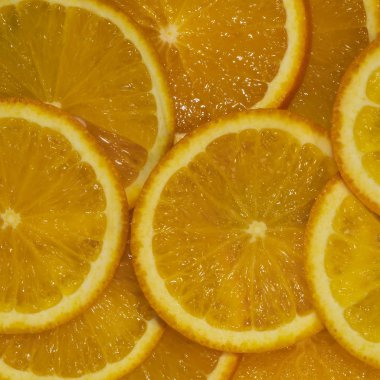 dilimlenmiş olgun turuncu yakın, kopyalama alanı