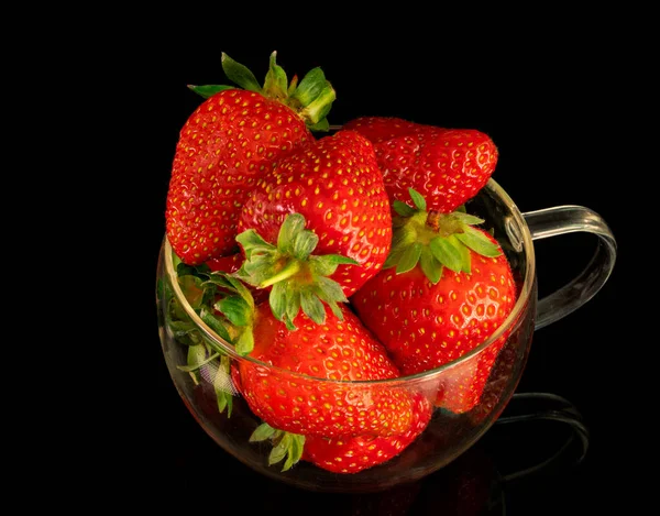 Erdbeeren Schale Kopierraum — Stockfoto