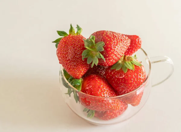 Strawberry Strawberries Bowl Copy Space — Stock Photo, Image