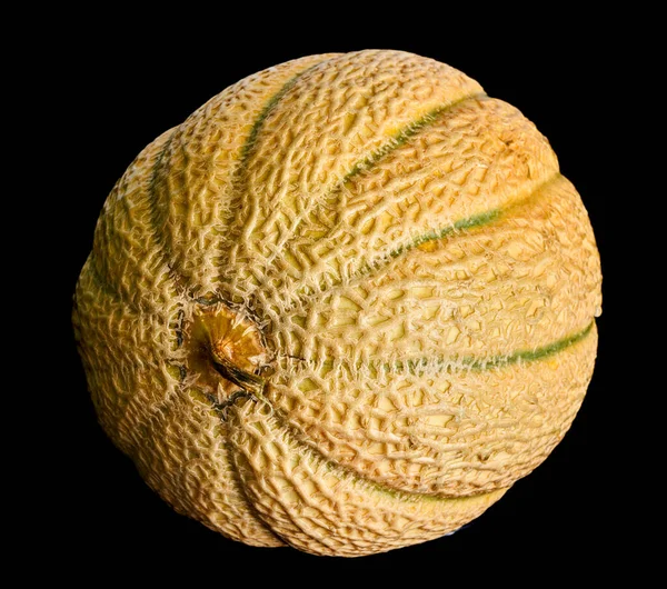 Melone Giallo Giace Uno Sfondo Nero Raccolto Verdure — Foto Stock