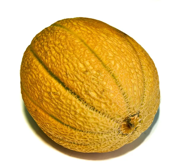 Melone Giallo Giace Uno Sfondo Nero Raccolto Verdure — Foto Stock