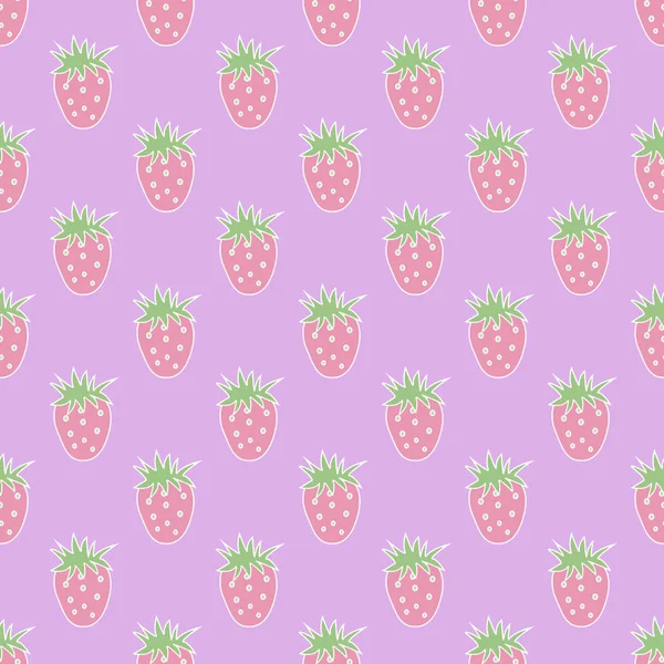 Meyve çilek deseni pembe arka plan