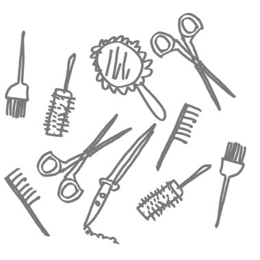 berber accessoriescomb saç desen makas