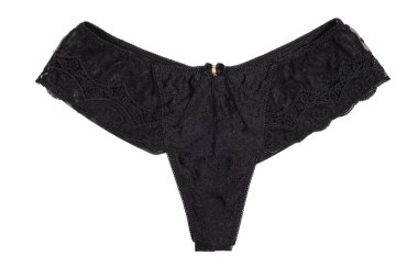 Kadın pamuk külot üzerinde izole beyaz arka plan çiçekli. siyah iç çamaşırı.