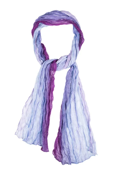 淡紫色的丝绸围巾孤立在白色背景上 女配件 — 图库照片