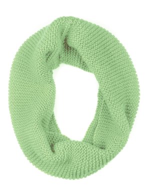 Sarı eşarp beyaz arkaplanda izole edilmiş. Kadın aksesuar.