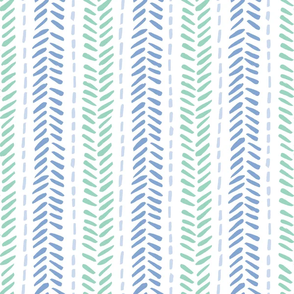 Puntadas de arenque tribal dibujadas a mano en un patrón sin costuras de vector de fondo blanco. Dibujo geométrico abstracto fresco — Vector de stock