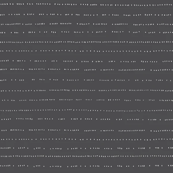 Marcas tribales dibujadas a mano, puntos, formando rayas, líneas, imitando puntadas sobre fondo oscuro. Geo vector patrón sin costura — Archivo Imágenes Vectoriales