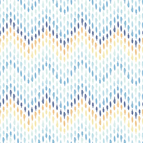 Padrão SEamless colorido Chevron Vector desenhado à mão. Abstrato Ondas de água estilizadas. Fundo da piscina de verão . —  Vetores de Stock