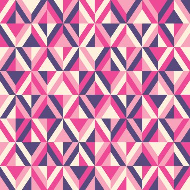Retro Mod tarzı vektör Seamless modeli mor ve pembe Dia ile