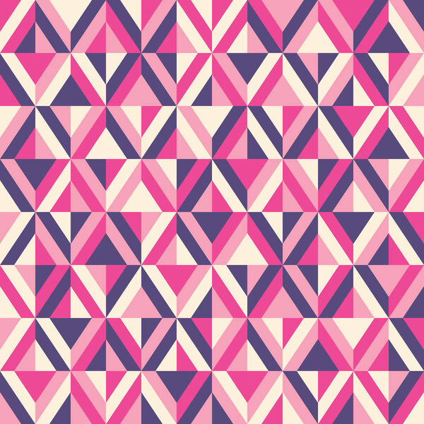 Ретро мода стиль вектор бесшовный шаблон с фиолетовым и розовым Dia
