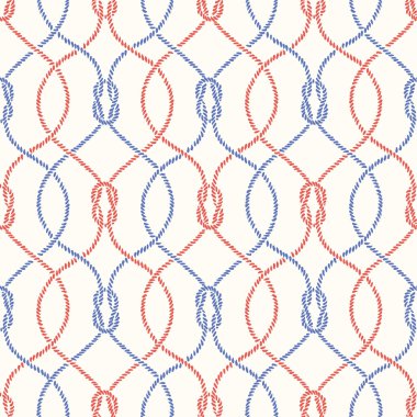 Retro tarzı deniz çizilmiş ip Ogee vektör Seamless Modeli resif deniz mili ile iç içedir. Deniz arka plan dokusu