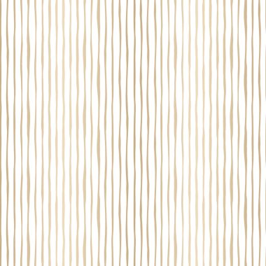 Altın İnce El Çizilmiş Dalgalı Dalgalı Düzensiz Dikey Çizgili Beyaz Backrgound Vektör Dikişsiz Desen. Klasik Soyut Geo