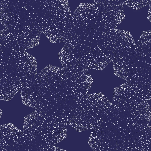 Элегантные зимние каникулы Звездная пыль и звезды на темно-синем фоне — стоковый вектор